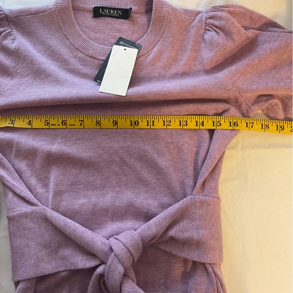 Ralph Lauren Lavender Knit Front Tie Top Size Small - Picture 6 of 8
